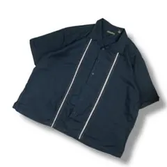 海外古着　CUBAVERA　ラインシャツ　キューバシャツ　開襟　ステッチ　3XL