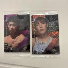 サイン入り格闘技選手カード2枚セット