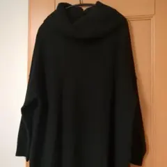 【ワールド】ニット　毛30%　黒　タートルのサムネイル
