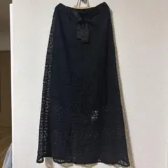 Discoat 黒レース　ロングスカート サイズF