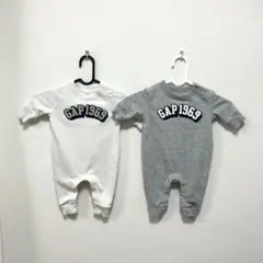 GAP 1969 グレー ホワイト　ロンパース　2枚セット