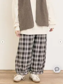 大人気今期完売品　最安値　サマンサモスモス　チェック柄アソートバルーンパンツ