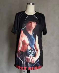 「ランボー/シルベスター・スタローン　Tシャツ Mサイズ　タイプB」jo-db
