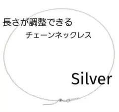 匿名配送　シルバー　長さ調整できる　ステンレス　チェーン　ネックレス