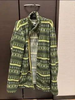 UNIQLO フリース 幾何学模様 緑
