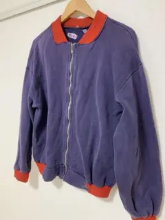 50s 60s スウェット 茄子紺カラー　ruhrジップ