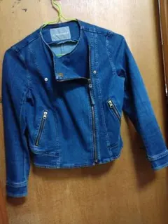 デニムブルー ライダースジャケット Mサイズ