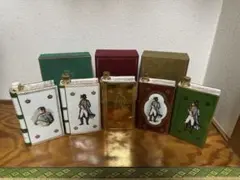 ②レア！空瓶 リモージュ 陶器ボトル ブックボトル ショットグラス 6客