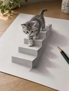 猫 デジタルアート 写真 1枚