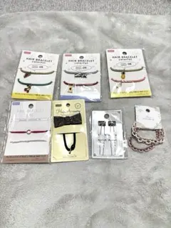 ヘアゴム、ヘアアクセサリーおまとめセット七点