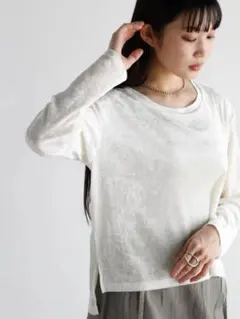 送込新品●ヤマダヤ　ラディエイトRADIATE　クラッシュベロアメッシュトップス