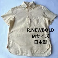 日本製 R NEWBOLD プルオーバーシャツ 黄色ストライプ Mサイズのサムネイル