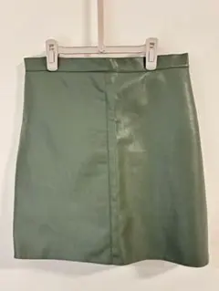 GRL グレイル　インパン付き レザー 台形 ミニスカート レザースカート