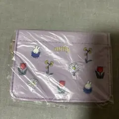 miffy カードケース 紫 Sサイズ
