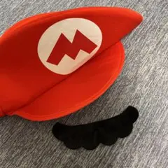 マリオ 赤帽子 ヒゲ付き