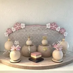 41 ひな祭り　ひな人形　お雛様　ハンドメイド　雛人形　木製　雛飾り