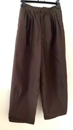 ◯LOWRYS FARM ワイドパンツ ブラウン◯ Lサイズ　タックパンツ