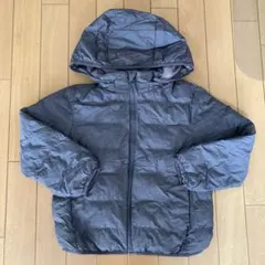 最終値下げ！美品UNIQLO グレーフード付きダウンコート120