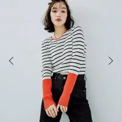 LEPSIM レプシィム　 12ゲージ配色クルーネックプルオーバー