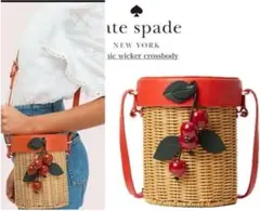 新品同様美品kate spade NEWYORK ピクニックウィッカーショルダー 