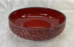 仙台堆朱 菓子器 楕円形 牡丹彫り 木箱入り当時もの 仙台堆朱 菓子器 牡丹文様 漆器 - メルカリ