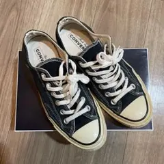 ま*じ様 CONVERSE ブラック ローカット スニーカー