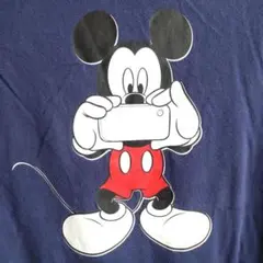 ミッキーマウス Tシャツ ネイビー Ｌ