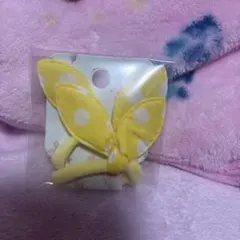 黄色い水玉ヘアゴム
