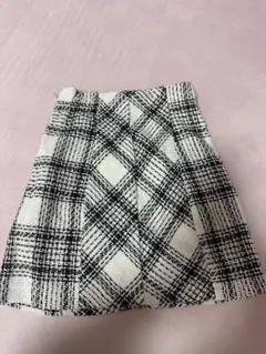 インパン裏地付きチェック柄ツイードミニスカート［ta088］