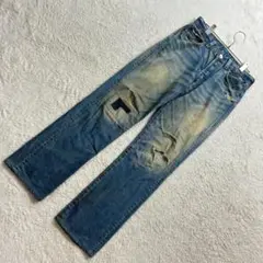 ✨リーバイス【30】青 デニムパンツ ダメージ加工 ヴィンテージ風 春秋 502