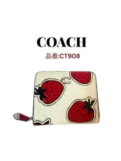 新品・未使用コーチCOACH ストロベリー柄 二つ折り財布 - メルカリ