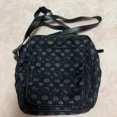 Hello Kitty 総柄 ショルダーバッグ ブラック