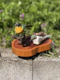 OK0330さま専用品　コマドリ とアカヒゲ　　木彫りの野鳥バードカービング 楽天市場】工作キット バードカービング キット こまどり アイスタジオ