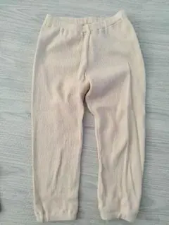UNIQLO リブ　パンツ　アイボリー 100