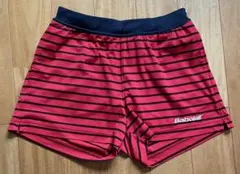 Babolat テニス ハーフパンツ 赤/紺ストライプ