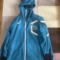 asics フード付きジャージ　XS 青