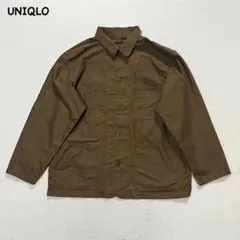 t1814 【ユニクロ】　ユーティリティジャケット　茶色　カジュアル　長袖