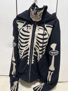 vansonバンソン 骨ジップパーカー 指穴のサムネイル
