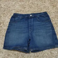 デニムショートパンツ サイズ160 ダークブルー