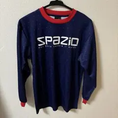 SPAZIO ドット柄 長袖シャツ ネイビー