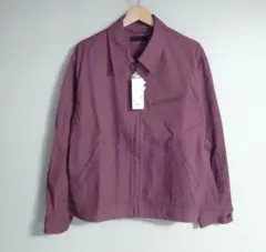 【新品タグ付】ユニクロ　メンズ　ジップアップブルゾン　パープル　L