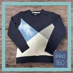 ikka トレーナー 160 ネイビー/グレー