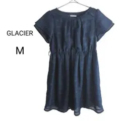 ◇GLACIER グラシア ワンピース 半袖 ネイビー M フレアのサムネイル