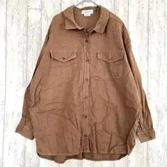チャオパニックティピー リネンブレンド オーバーサイズシャツ 【F】 長袖 無地のサムネイル