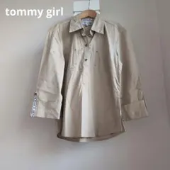 難あり tommy girl 七分袖 ミリタリーシャツ スキッパー おしゃれ