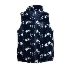 Callaway golf ムートン ファー ベスト ジャケット 柄 ネイビー