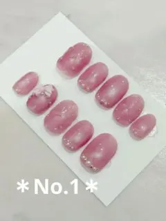 ハンドメイド＊ネイルチップ＊キルティング＊ピンク＊現品販売