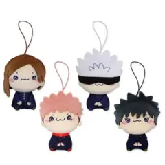 呪術廻戦 もちぴこマスコット 全4種 虎杖悠仁 伏黒恵 釘崎野薔薇 五条悟