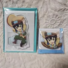 鬼滅の刃 実りの秋まつり アクスタ&缶バッジ 嘴平伊之助