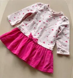 baby Gap ワンピース ハート　ピンク　サイズ90 綿100%